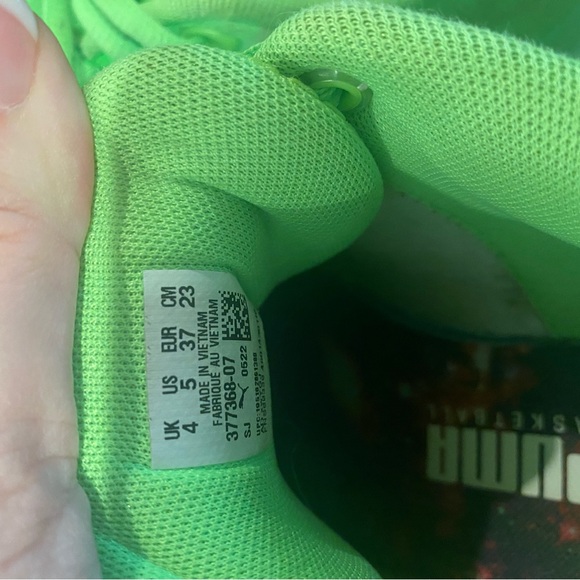 PUMA MB .01 Low Lo Team Green Gecko Volt Lime Lamelo Ball Boys GS Kids 377368-07 - Picture 5 of 5